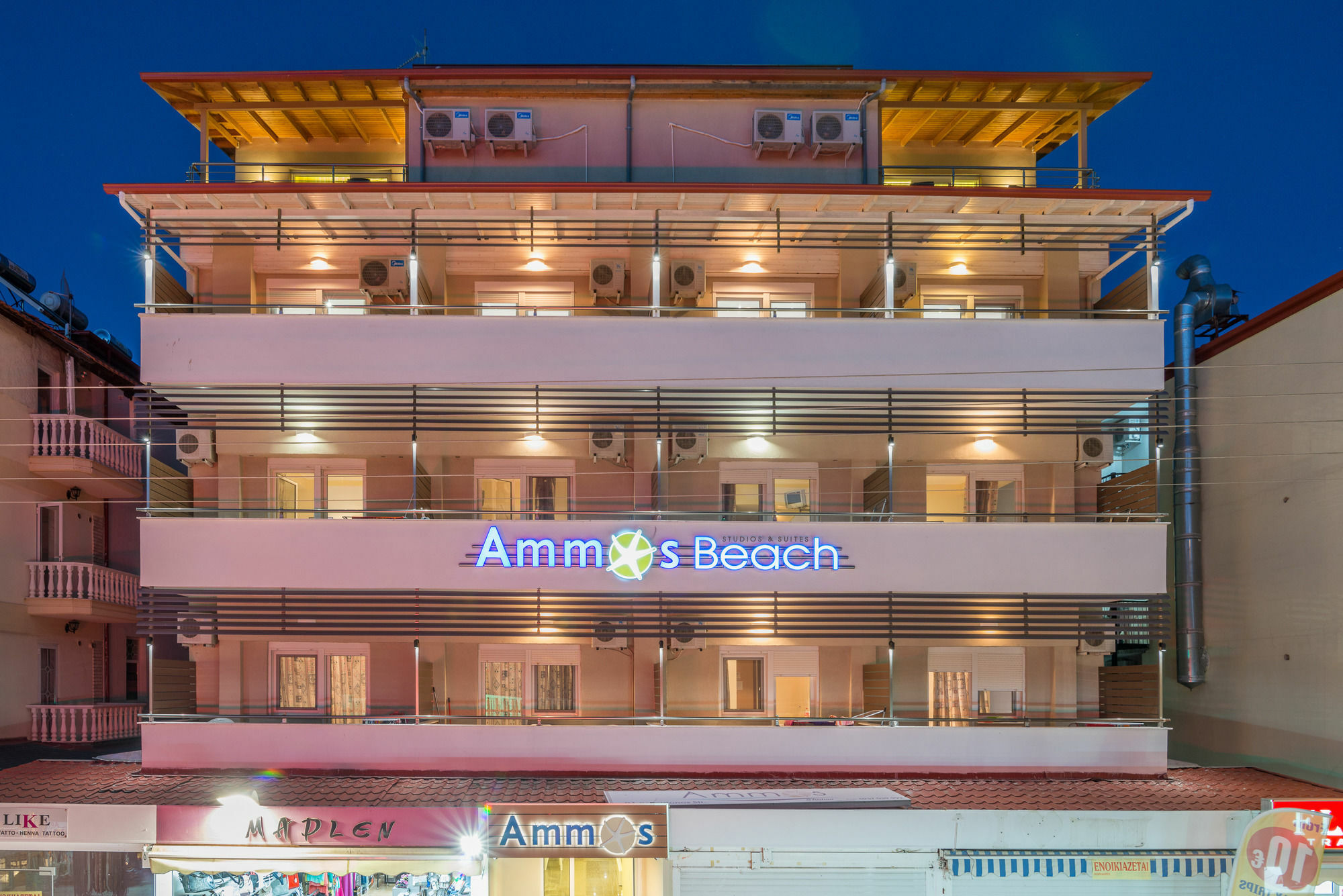 Ammos Beach Seaside Luxury Suites Hotel Olympiakí Aktí Eksteriør bilde